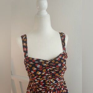 Anthropologie Maeve polka dot dress NWT Navy, Orange, Red, White